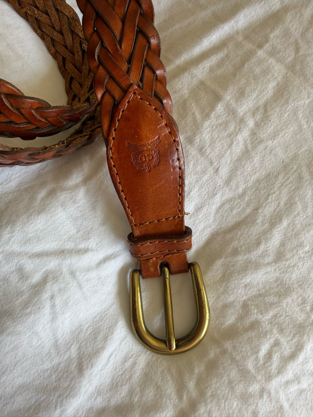 Christian Dior Vintage Braided Leather Belt - Tan and Brown - Picture 2 of 14